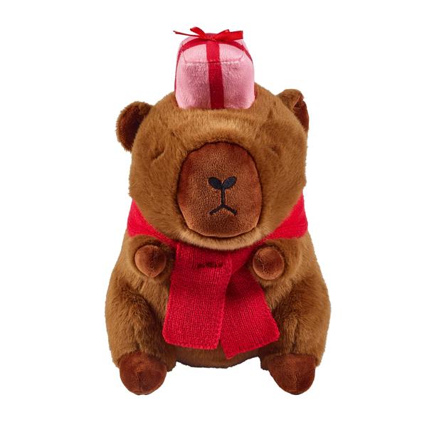 Catherine Lansfield Christmas Capybara 3D Shaped Cushion Brown