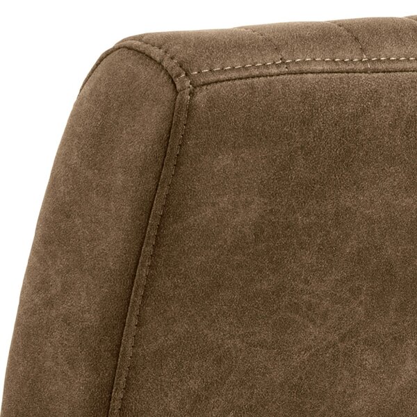 Wyld Haus Set of 2 Helsinki Light Brown Upholstered Dining Chair Ribbed Back