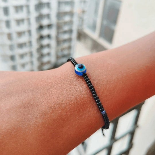 Blue Evil Eye Nazaria Silver Bracelet