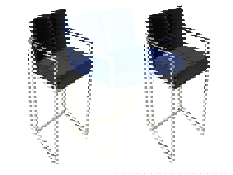 Midnight Blue Velvet Dining Chair by Gillmore