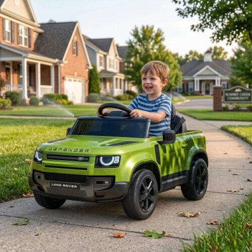 AIYAPLAY Land Rover Defender Licensed 12V Kids Ride on Car w/ Remote, Green