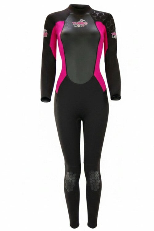 TWF Women's Turbo - Back Zip 2.5mm Fullsuit Wetsuit - Black/Pink
