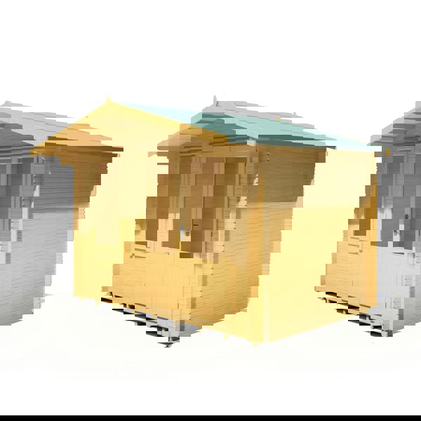 Shire Berryfield 11x8 Log Cabin 19mm interlock  Cladding - Best Shed