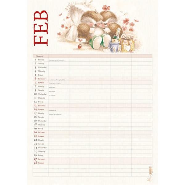 Country Companions A3 Family Planner 2027, Family Planners, Month To View, Animals, Gift