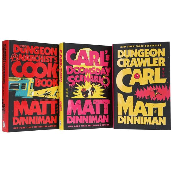 Dungeon Crawler Carl Series by Matt Dinniman 3 Books Collection (Dungeon Crawler Carl, Carl's Doomsday Scenario and The Dungeon Anarchist's Cookbook)