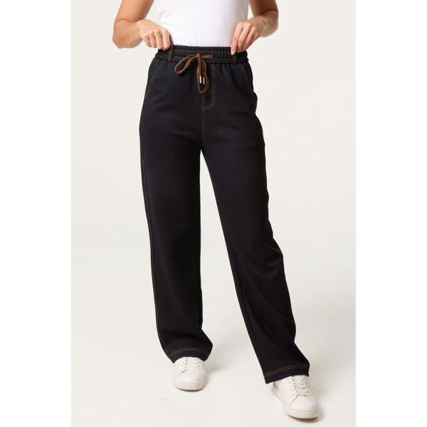 Blue Vanilla Contrast Stitching Trousers