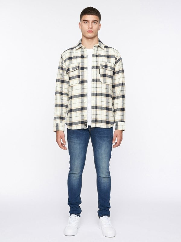 Duck and Cover Francore Overshirt Off White Check