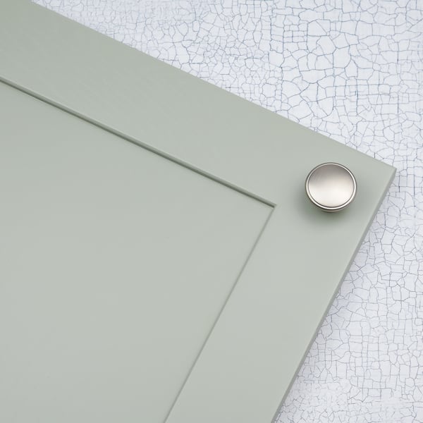 Handle & Home Brushed Nickel Cup Handle & Coordinating Round Knobs