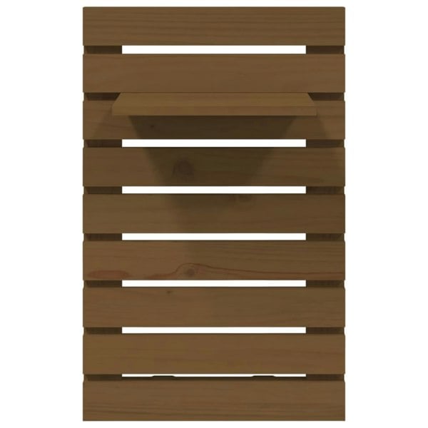 Berkfield Wall-mounted Bedside Shelves 2 pcs Honey Brown Solid Wood Pine