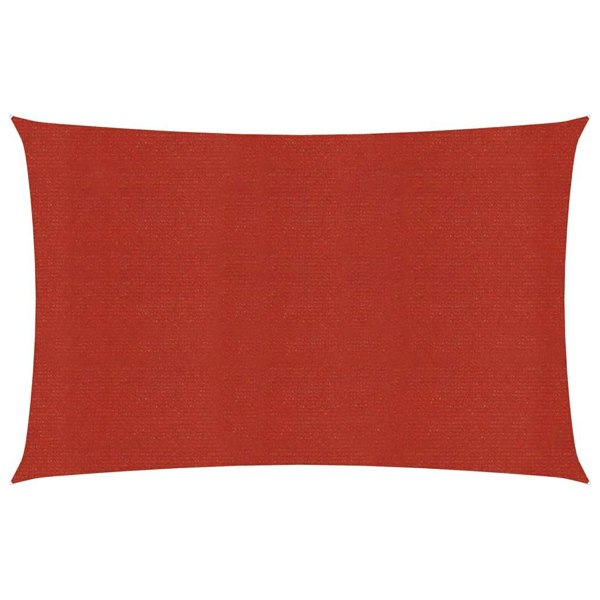 Berkfield Sunshade Sail 160 g/må_ Red 2.5x4.5 m HDPE