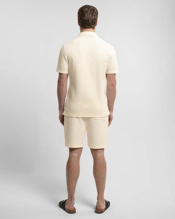 Steel & Jelly Leyton - Check Texture Jersey Short Sleeve Shirt