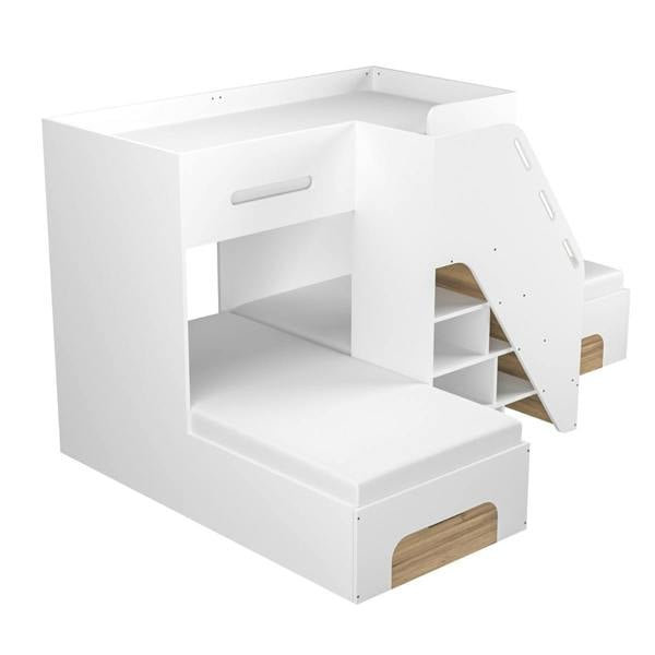 Flair Mason Staircase Triple Sleeper with Storage White