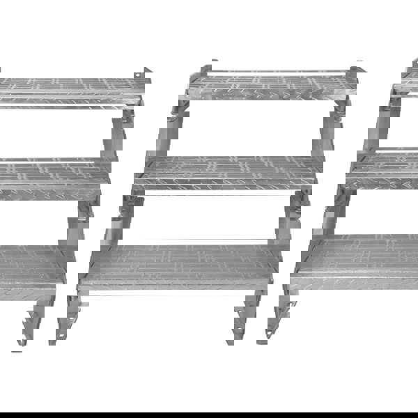 Monstershop Adjustable 3 Section Galvanised Staircase - 900mm Wide