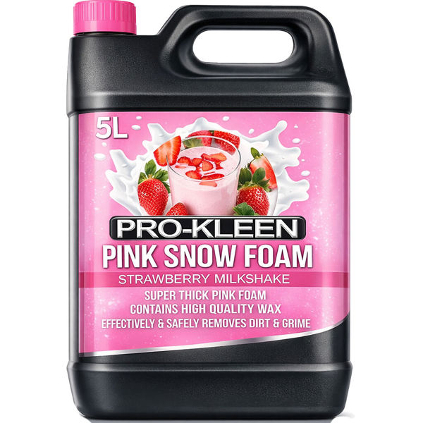 ProKleen Pro-Kleen 5L Strawberry Milkshake PINK Snow Foam with Wax Super Thick & Non-Caustic Foam