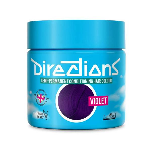 Directions 4 x La Riche Directions Semi-Permanent Hair Color 100ml Tubs - Violet