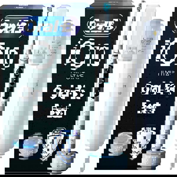 Oral-B iO 10 Stardust White Electric Toothbrush with Charging Travel Case