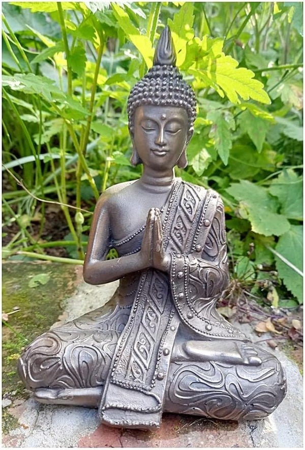 Inspirational Gifting Mystic Thai Buddha Sculpture in Lotus Position Bronze