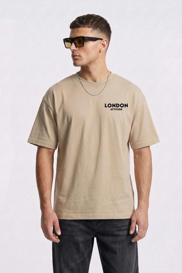 London Attitude Athletics Premium Graphic T-Shirt in Black Print