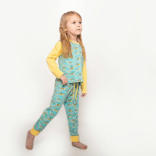 Luca and Rosa Busy Bees Girls Jersey Pyjamas