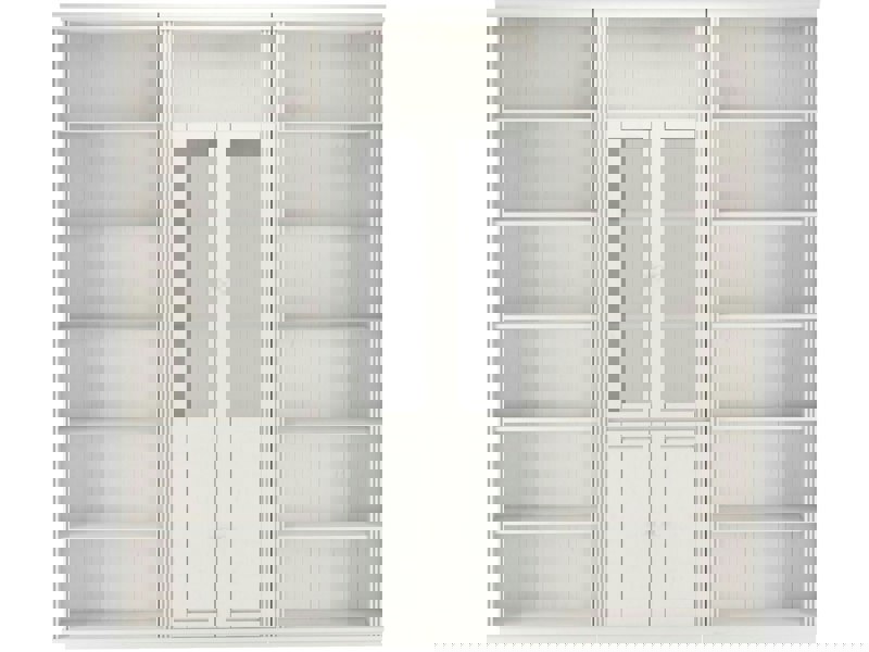 Dorel Home Anita Wall Unit 7 in White Lacquer