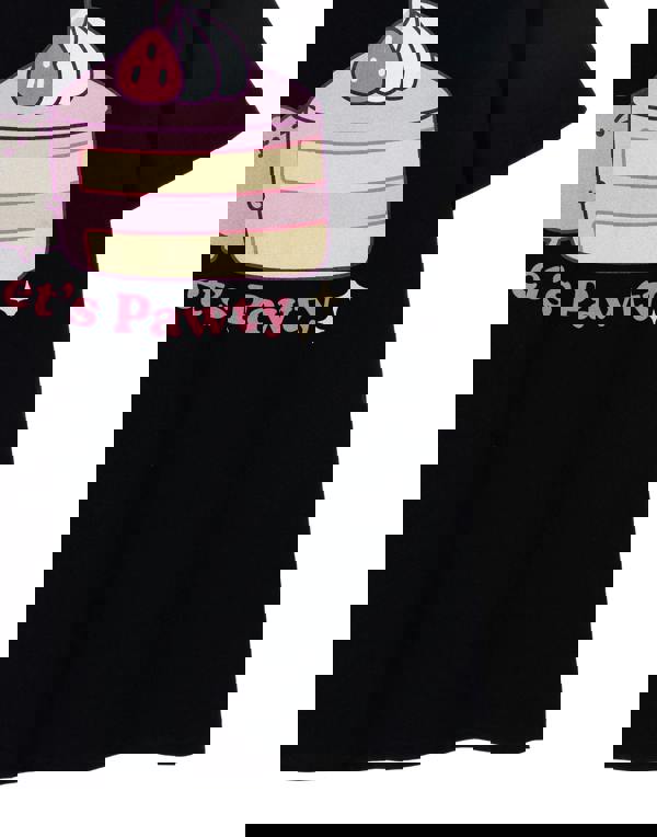 Pusheen Womens Black Let's Pawty Short Sleeved T-Shirt