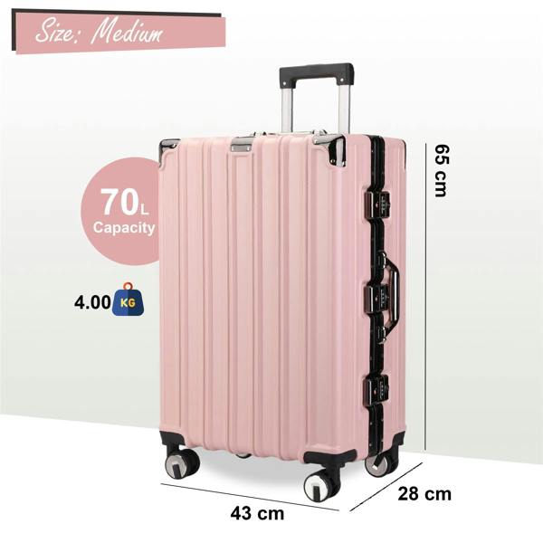Infinity Luggage Hardshell Suitcase Set Robust 8 Wheel Cabin Luggage Suitcases