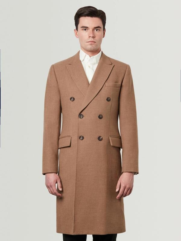 Serran London Double Breasted Coat - Brown