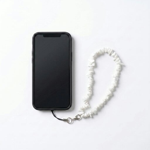 Gold Trip Crystal Phone or Bag Charm - White Agate