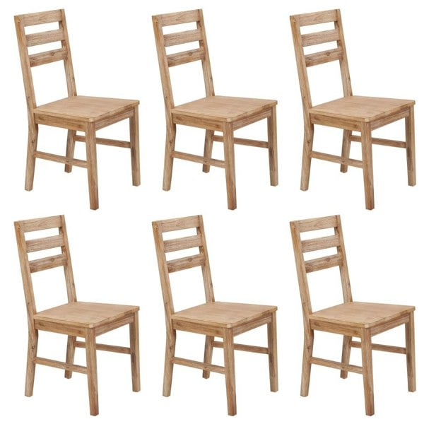 Berkfield Dining Chairs 6 pcs Solid Acacia Wood