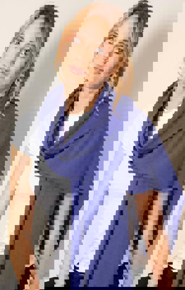 Alie Street London Aurielle Silk Wool Scarf - Future Dusk