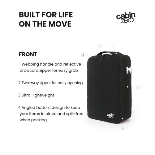CabinZero Ultralight Packing Cube (Medium), Lightweight Rollable Organiser for Essentials