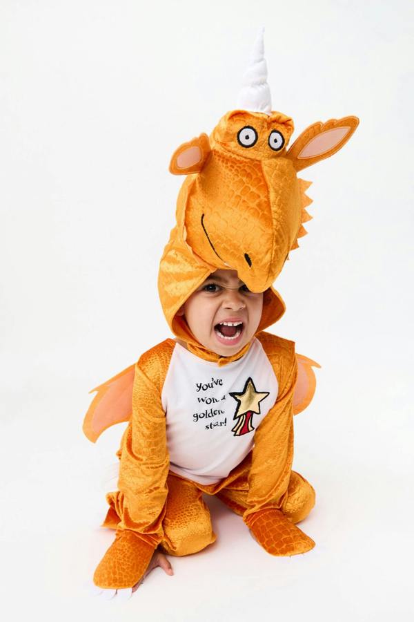 Vanilla Underground Gruffalo & Friends Unisex Kids Orange Zog 3D Headpiece 2 Piece Costume