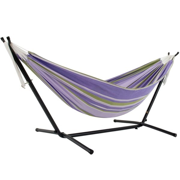 Vivere Double Cotton Hammock with Stand (250cm) - Tranquility