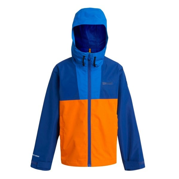 Regatta Childrens/Kids Hanleigh Waterproof Jacket - Oxford Blue/New Royal/Persimmon