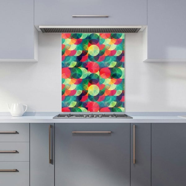 Warren Reed - Designer Colourful Grunge Circle Pattern Kitchen Splashback