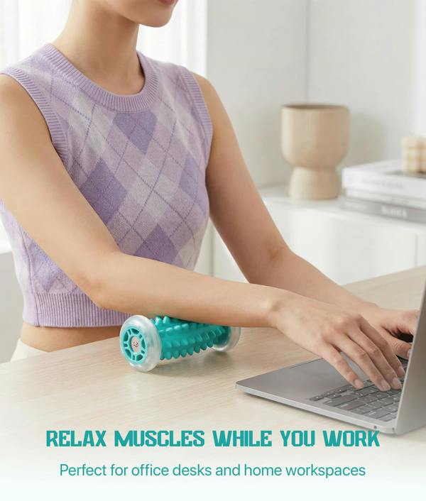 ROMIX Foot Massage Roller and Spiky Massage Ball Set, Deep Tissue Massage Tools for Feet, Hands, Arms and Legs