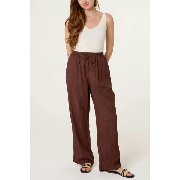 Blue Vanilla Drawstring Wide Leg Trousers