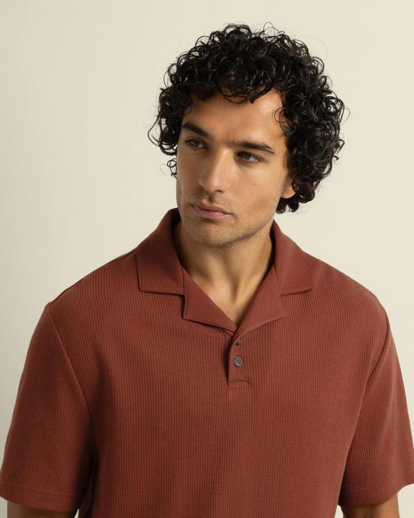 Larsson & Co Sommer - Wavy Rib Polo Shirt