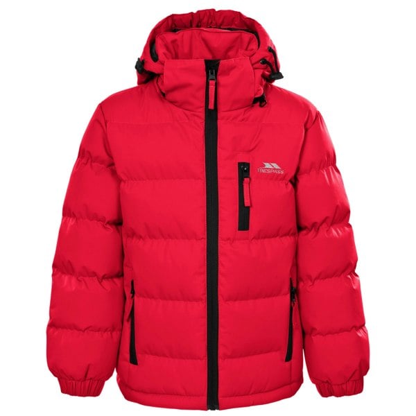 Trespass Boys Tuff Hooded Jacket - Red