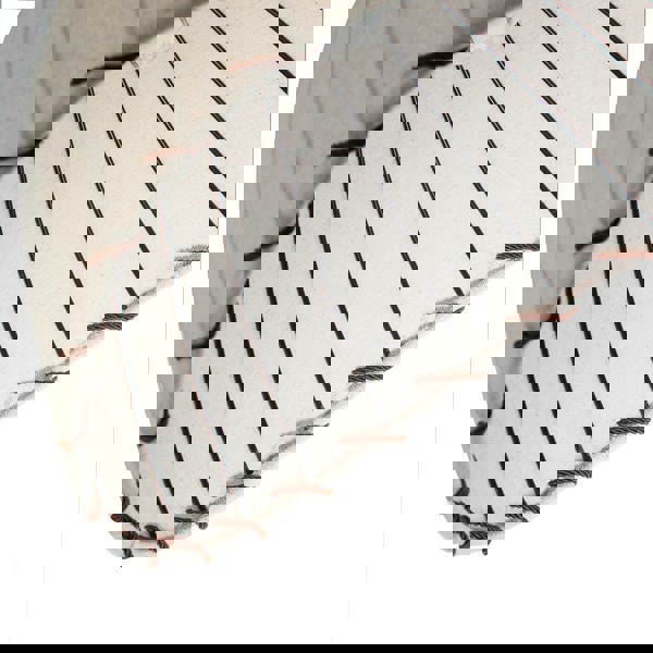 Natural Linen Oatmeal Beige Pendant Light Shade with Linking Rope Image 3