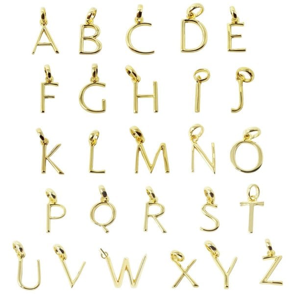 18ct Gold Vermeil Plated Opal Initial Necklace