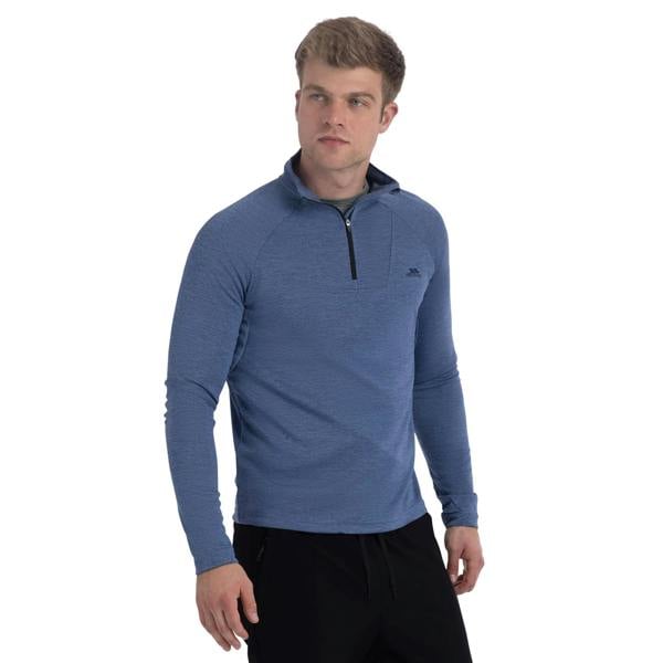Trespass Mens Valin Long-Sleeved Top - Blue Tone Marl - 