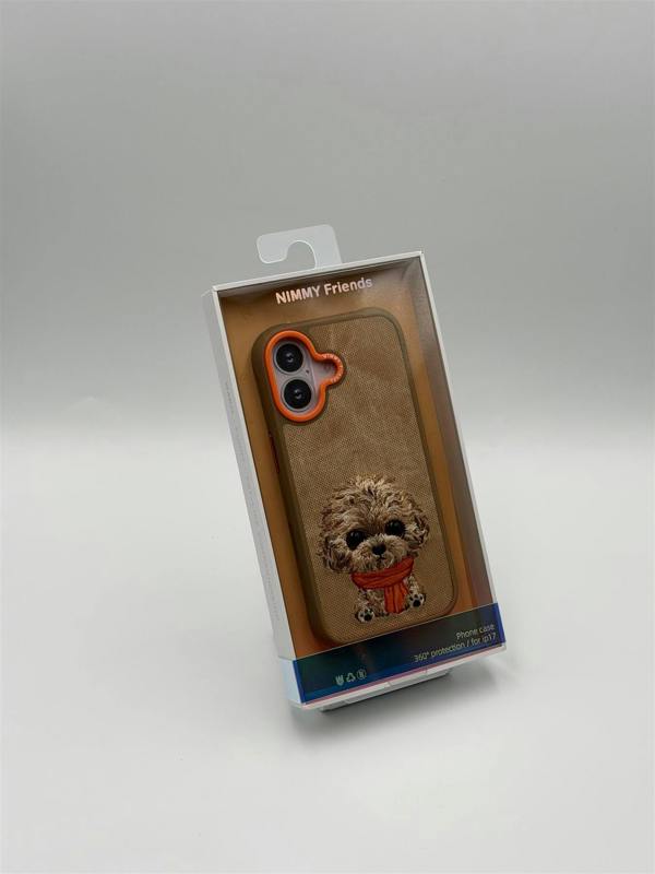 Nimmy Friends Nimmy Big Eye Cute Pet Poodle Dog Case with MagSafe for iPhone 17 6.3" Brown Orange - N-XDY-IP17-04