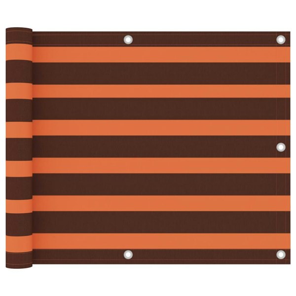 Berkfield Balcony Screen Orange and Brown 75x500 cm Oxford Fabric