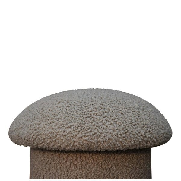 Wyld Haus Domme Grey Boucle Mushroom Shaped Footstool
