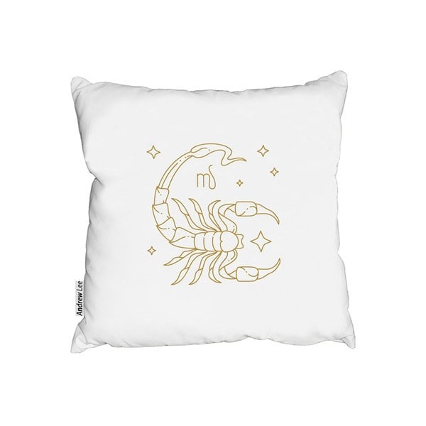Benjamin Tate Design Zodiac scorpio horoscope in gold & white (cushion)