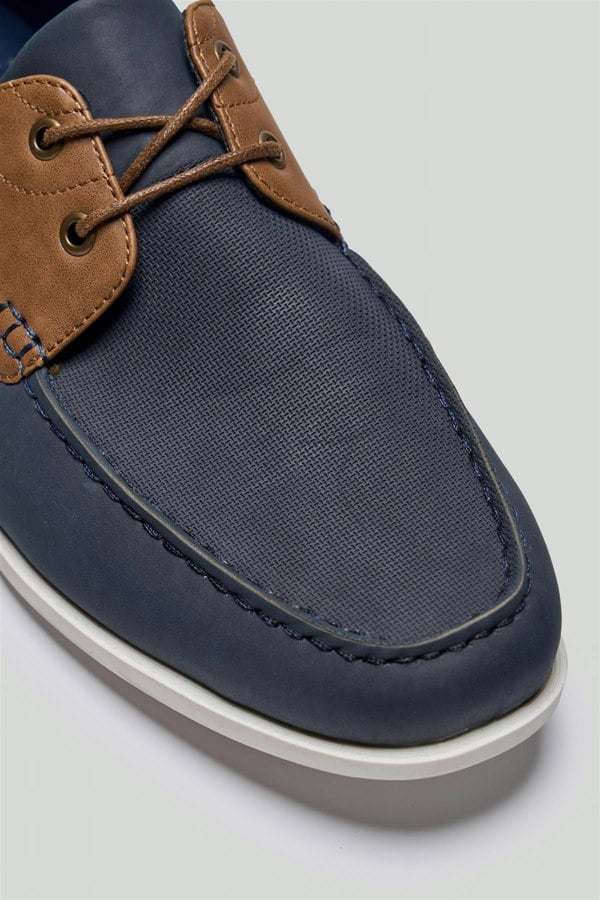 House of Cavani Andros Boat Shoes - Navy