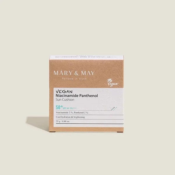 MARY & MAY Vegan Niacinamide Panthenol Sun Cushion SPF50+ PA++++