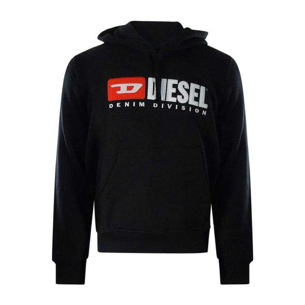 Diesel Mens Division Logo Hoodie - Black - 