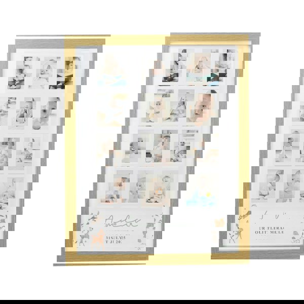 Personalised Memento Company Personalised Woodland Animal Oak Multi Photo Frame